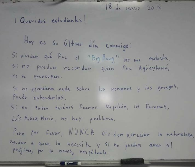 Mensaje de despedida de una profesora. - Smyth Academy Madrid